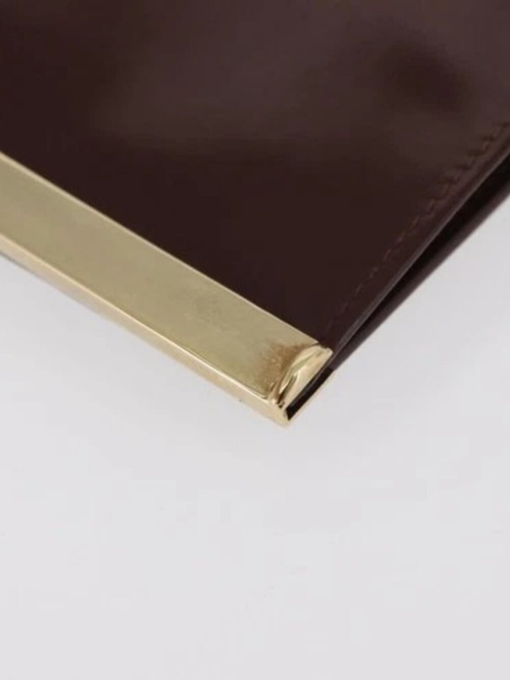 GUCCI Long Wallet Patent leather Brown Gold Auth bs35216 - Picture 13 of 16